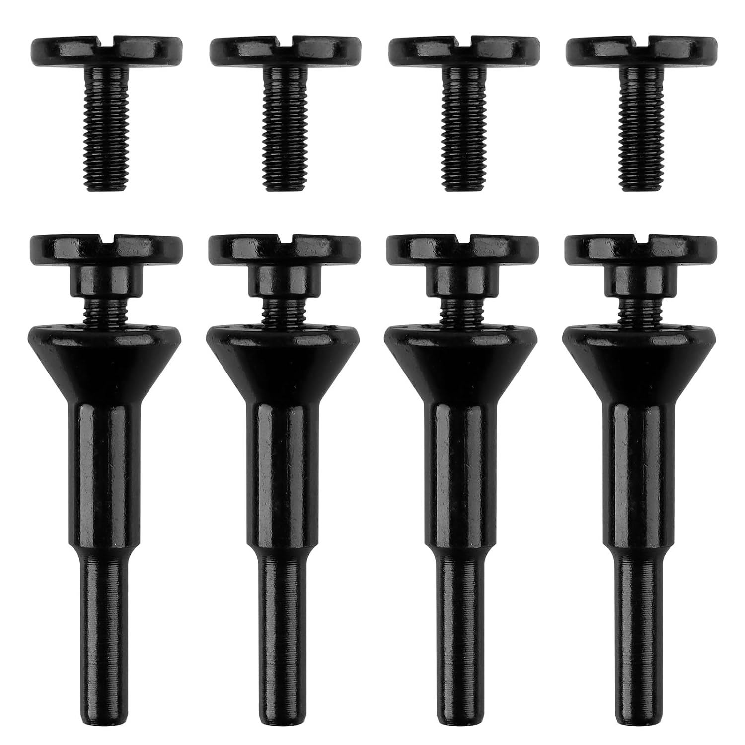 AOKLIT Cut-Off Wheel Mounting Mandrel Holder — 3/8" & 1/4" Arbor Hole, 4 Pack (Die Grinder Accessory)